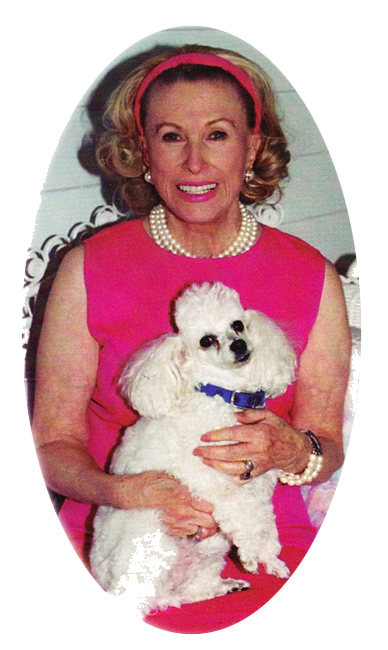 Marylou Whitney and her dog Edelweiss as photographed by Ann Hauprich at Cady Hill during a summer of 2000 interview for Saratoga Living magazine. Marylou Whitney