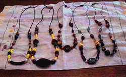 Bead necklaces by Lorraine Spaziani